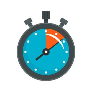 Stopwatch icon, flat style 스톡 일러스트