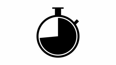 Stopwatch icon in flat style, timer on white color background. Stock Photos
