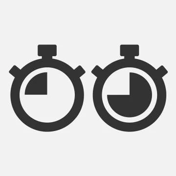 Stopwatch icon fourty five seconds Stock Illustration