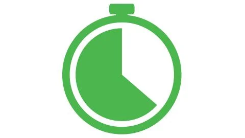 Stopwatch icon green Illustrazione stock