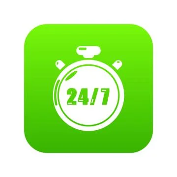 Stopwatch icon green イラスト素材