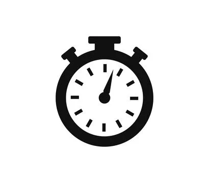 Stopwatch icon illustrated in vector on white background Stock Illustration