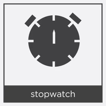 Stopwatch icon isolated on white background Stock Illustration