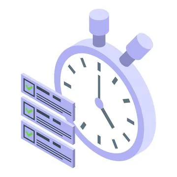 Stopwatch icon isometric vector. Watch timer Stock Illustration