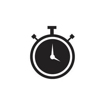 Stopwatch icon, logo. Chronometer, timer sign. Stopwatch icon isolated on w.. 库存插图