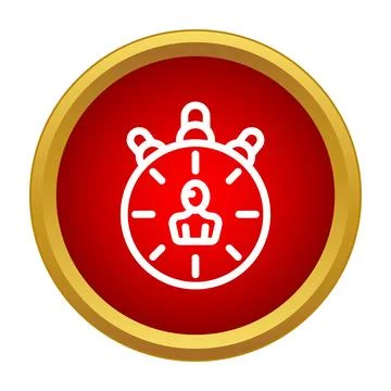 Stopwatch icon measuring human performance and speed Stock Illustration