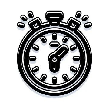 Stopwatch icon for measuring time and deadlines Stock Illustration