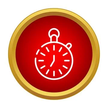 Stopwatch icon measuring time and deadline concept Stock Illustration