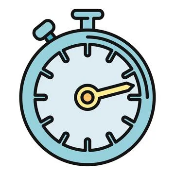 Stopwatch icon measuring time and speed Stock Illustration