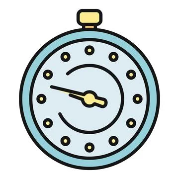Stopwatch icon measuring time and tracking speed Stock Illustration