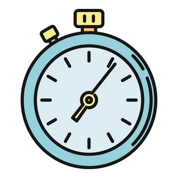 Stopwatch icon for measuring time and deadlines Stock Illustration