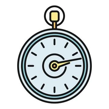 Stopwatch icon measuring time and speed Stock Illustration