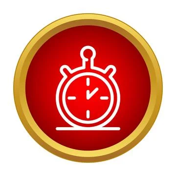 Stopwatch icon measuring time and speed deadline Stock Illustration