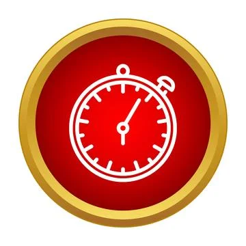Stopwatch icon measuring time and speed Stock Illustration