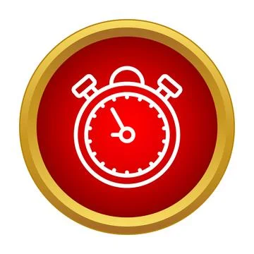 Stopwatch icon measuring time management and deadline progress Stock Illustration