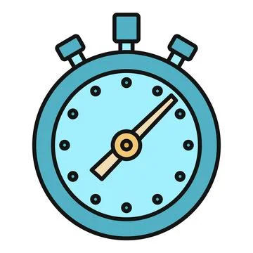 Stopwatch icon measuring time, speed, and performance Stock Illustration