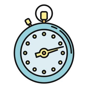 Stopwatch icon measuring time, speed, and deadline Stock Illustration