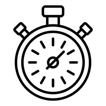 Stopwatch icon, outline style イラスト素材