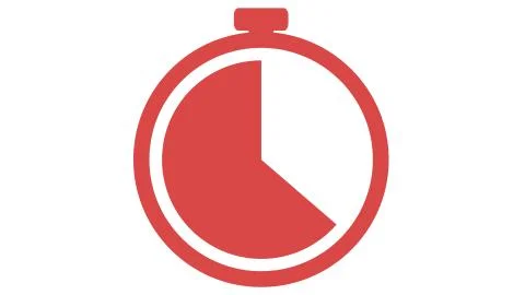 Stopwatch icon red Illustrazione stock