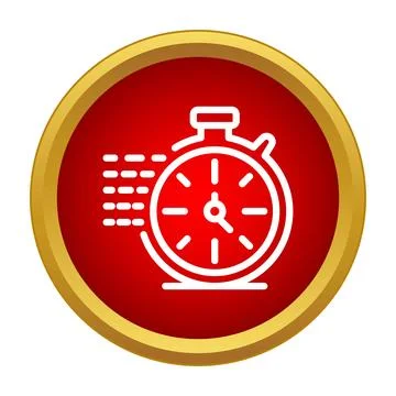 Stopwatch icon representing fast time and efficient measurement Stock Illustration