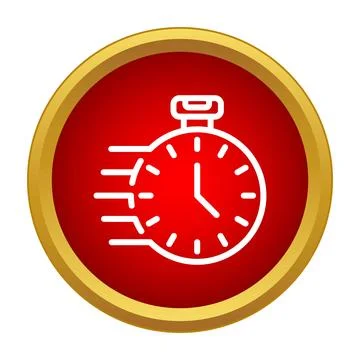 Stopwatch icon representing speed urgency and deadline management Stock Illustration