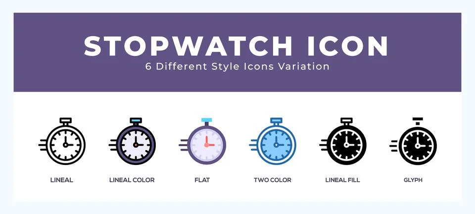 Stopwatch icon set. vector illustration. 스톡 일러스트