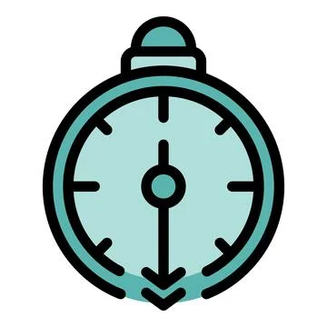 Stopwatch icon showing countdown starting or time passing Stock Illustration