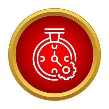 Stopwatch icon showing time management and productivity Stock Illustration