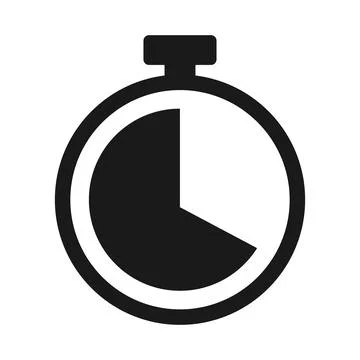 Stopwatch icon. Simple flat design. Vector art Stock Illustration