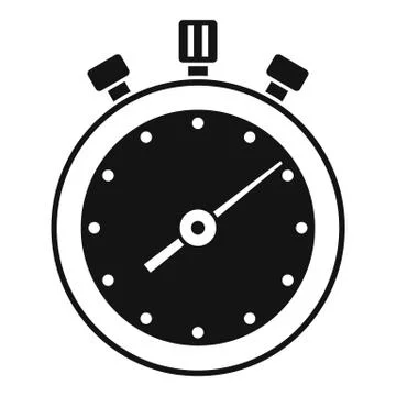 Stopwatch icon, simple style Illustrazione stock