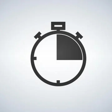 Stopwatch icon. Simple web icon, can be used as web element icon on white bac Stock Illustration