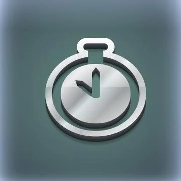 The stopwatch icon symbol. 3D style. Trendy, modern design with space for your t イラスト素材
