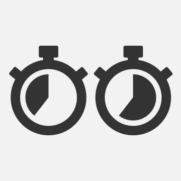 Stopwatch icon thirty five seconds Stock Illustration