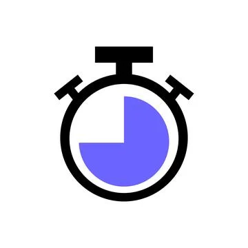 Stopwatch icon. Timer and time measurement. Vectors. Stock Illustration