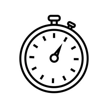 Stopwatch icon. Timer icon vector illustration, Pixel perfect vector graphics Stock Illustration