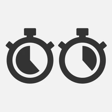 Stopwatch icon twenty five seconds Stock Illustration