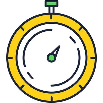 Stopwatch icon vector clock counter speed timer イラスト素材