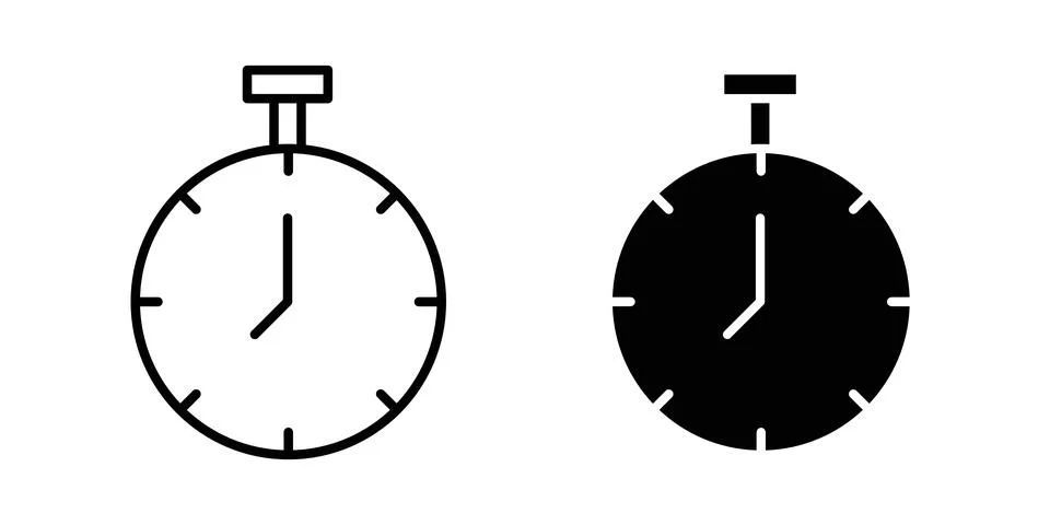 Stopwatch icon vector editable eps10 Stock Illustration