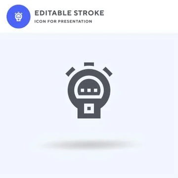 Stopwatch icon vector, filled flat sign, solid pictogram isolated on white, logo イラスト素材