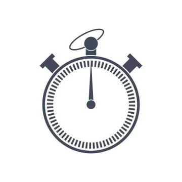Stopwatch Icon Vector flat design style Stock Illustration