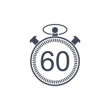 Stopwatch Icon Vector flat design style Stock Illustration