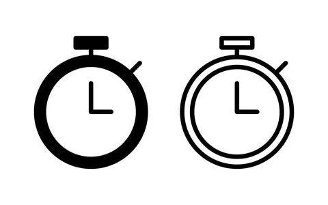 Stopwatch icon vector illustration. Timer sign and symbol. Countdown icon. .. Illustrazione stock