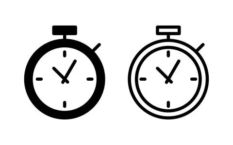Stopwatch icon vector illustration. Timer sign and symbol. Countdown icon. .. イラスト素材