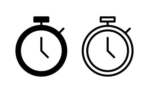 Stopwatch icon vector illustration. Timer sign and symbol. Countdown icon. .. Stock Illustration