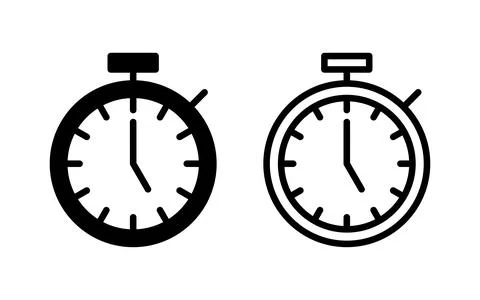 Stopwatch icon vector illustration. Timer sign and symbol. Countdown icon. .. イラスト素材