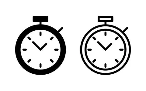 Stopwatch icon vector illustration. Timer sign and symbol. Countdown icon. .. イラスト素材
