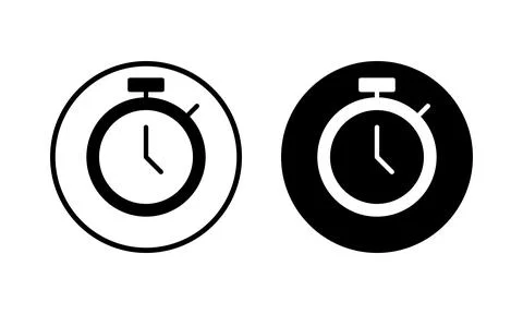 Stopwatch icon vector illustration. Timer sign and symbol. Countdown icon. .. Stock Illustration