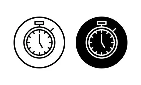 Stopwatch icon vector illustration. Timer sign and symbol. Countdown icon. .. イラスト素材