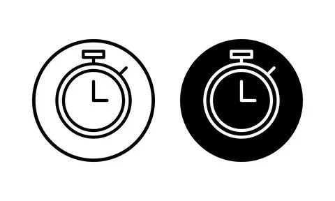 Stopwatch icon vector illustration. Timer sign and symbol. Countdown icon. .. Illustrazione stock