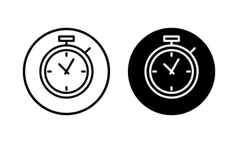 Stopwatch icon vector illustration. Timer sign and symbol. Countdown icon. .. Illustrazione stock